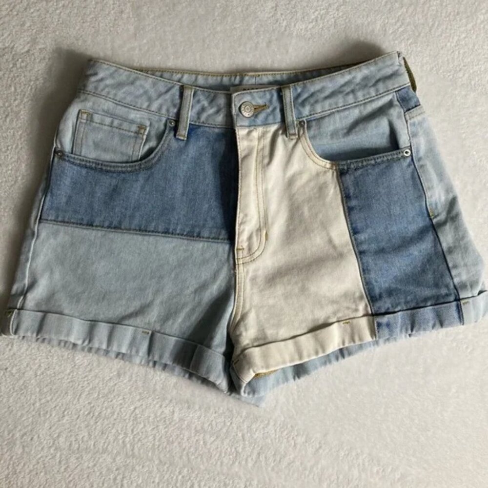 PacSun Color Block Denim Shorts size 4